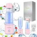 HYLUFUL 5000PPB Hydrogen Water Bottle, 3 in 1 Generator With SPE/PEM Electrolysis Technology, Water Ionizer Machine for Home, Office - Pink