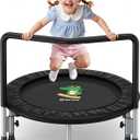 BCAN SP1 36'' Toddler Trampoline, ASTM Certified - Kids Trampoline for Ages 1-6, Foam Handle & Safe Thickened Cover, Mini Trampolines for Kids Indoor, Easy to Assemble| FED Fitness