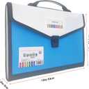 Expanding Accordion File Folder with Labels, 13 Pocket Document Organizer, Letter A4 Size, 1 Pack