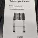 Telescoping Ladder 8.5FT, Gimify Extension Telescopic Ladder Aluminum Alloy Collapsible Telescope Lightweight Steps with Project Tray Folding for Roofing Business, RV Outdoor Work, 330 lbs Capacity