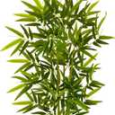 Warmplants Artificial Bamboo Tree, 4ft Tall Faux Bamboo Plant with White Planter, Fake Trees with 4 Trunks and Lifelike Leaves for Indoor Outdoor Home Office Dcor