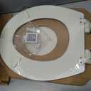 Mayfair Cassel Slow Close Toilet Seat, Easy Clean, Non Slip Premium Wood Seat, Easy Install, Made in USA, Round, Biscuit