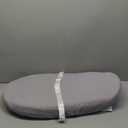 Blissful Diary Muslin Baby Changing Pad with Waterproof Lining Foam, Diaper Changing Table Pad with Cover for Dressers (Grey)