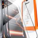 DMJN UNBREAK Glass for iPhone 17 Pro Max Screen Protector (13FT Military Grade Shatterproof) Screen Protector 17 Pro Max Tempered Glass,Easy Installation,Full Edge Coverage,9H+ Glass,2 Packs (Transparent)