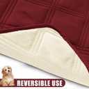Smiry Waterproof Dog Bed Cover Blanket 30x53, Soft Reversible Pet Blanket, Washable Leakproof Cats Dogs Couch Cover for Sofa, Couch, Furniture, Wine Red/Beige