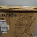 All-Terrain Dog Stroller for Small to Medium Dogs, Pet Stroller for Dogs & Cats Outdoor Walks, One-Hand Easy Fold, Double-Layer Anti-UV & Waterproof Canopy & Breathable Mesh, Samurai Black