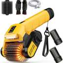 5000mAh 350 Mins Runtime Electric Rotary Grill Brush, 800RPM Powerful Outdoor Automatic Grill Cleaning Brush, 304 Stainless Steel No Bristle Shedding Cordless BBQ Cleaner (Grill Brush with 6.7 inch handle)