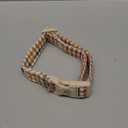 Elegant little tail Fall Dog Collar, Plaid Puppy Collars Fall Yellow Male Cute Puppy Adjustable Cotton Pet Collar with Quick Release Buckle for Small Medium Large Dogs (Medium (Pack of 1))