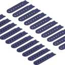 uxcell Snapback Strap Cover, Hole Plastic Adjustable Hat Snap Buckle Replacement for Caps Repairing (Blue-black)