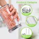 Mimorou 5 Pcs Glass Sugar Shaker Pourer Dispenser 12 oz Retro Style Sugar Pour Dispenser Container Vintage Glass Jar with Stainless Steel Lid for Coffee Bar