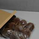 Liliful 15 Pcs Velvet Christmas Balls Bulk Flocked Christmas Tree Ball Ornaments Plastic Xmas Decorative Hanging Ornaments(Brown,3.15 Inch)