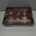 12 Pcs 3.15 Inch Velvet Christmas Tree Ornaments BulkFlocked Christmas Balls Plastic Shatterproof Xmas Hanging Ornaments Decorations Set for Tree Garland Wreath (Brown)