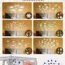 Christmas Tree Topper with 32.8FT Color Light Cord and 6 Projection Modes, Christmas Star Tree Topper Built-in LED Rotating Projector Lights, 3D Glitter Christmas Tree Decorations (Silver)