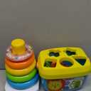 Fisher-Price Infant Toy Set, Babys First Blocks (10 Shapes) and Rock-a-Stack Ring Stacking Activity for Ages 6+ Months 
