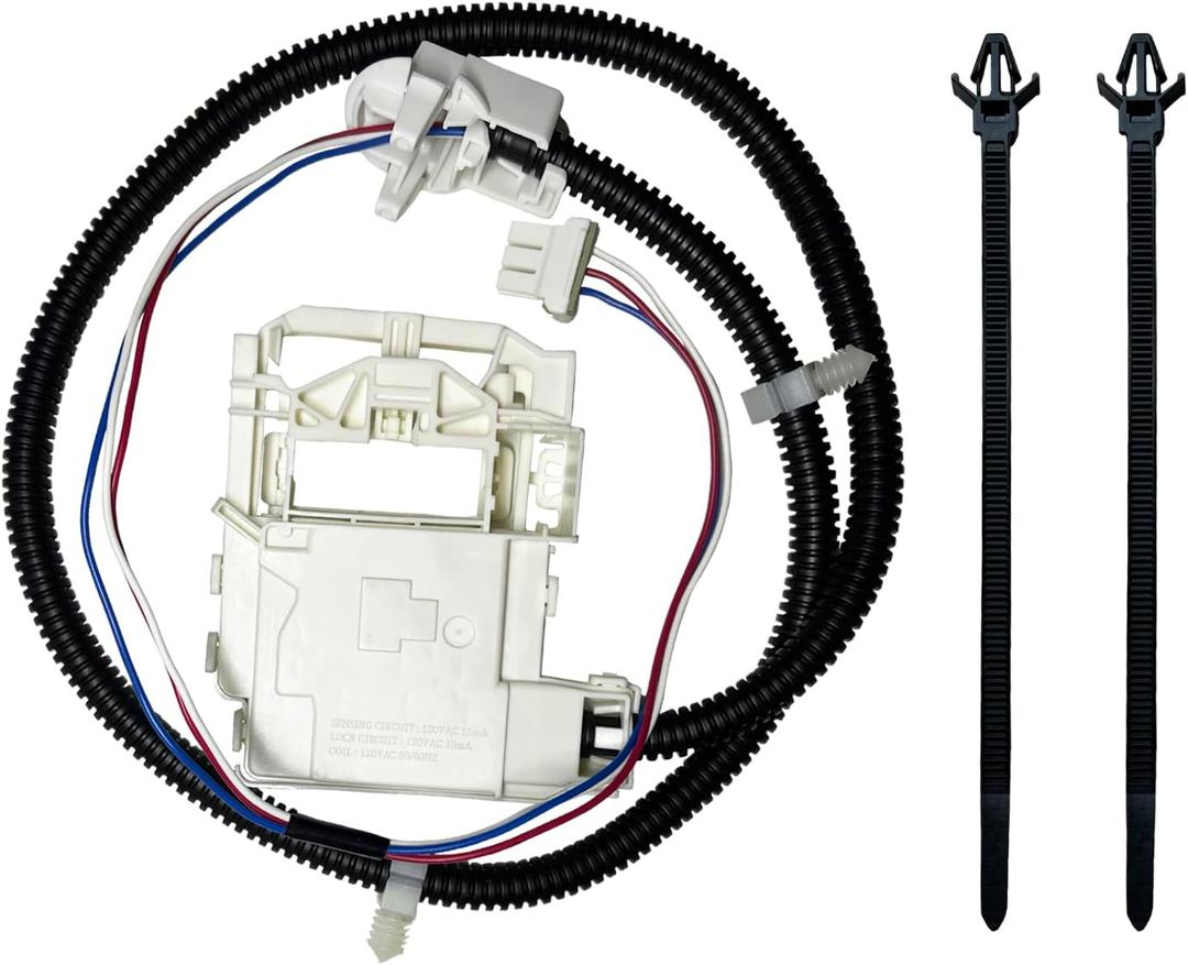 WH08X32657 WH08X31222 Clothes Washer Lid Lock and Wire Harness Compatible with GE Hotpoint, Replaces 4963152 AP7033485 PS16619254 EAP16619254 PD00070146 wh08x32697 WH08X32657 WH08X31222 Clothes Washer Lid Lock and Wire Harness Compatible with GE Hotpoint, Replaces 4963152 AP7033485 PS16619254 EAP16619254 PD00070146 wh08x32697