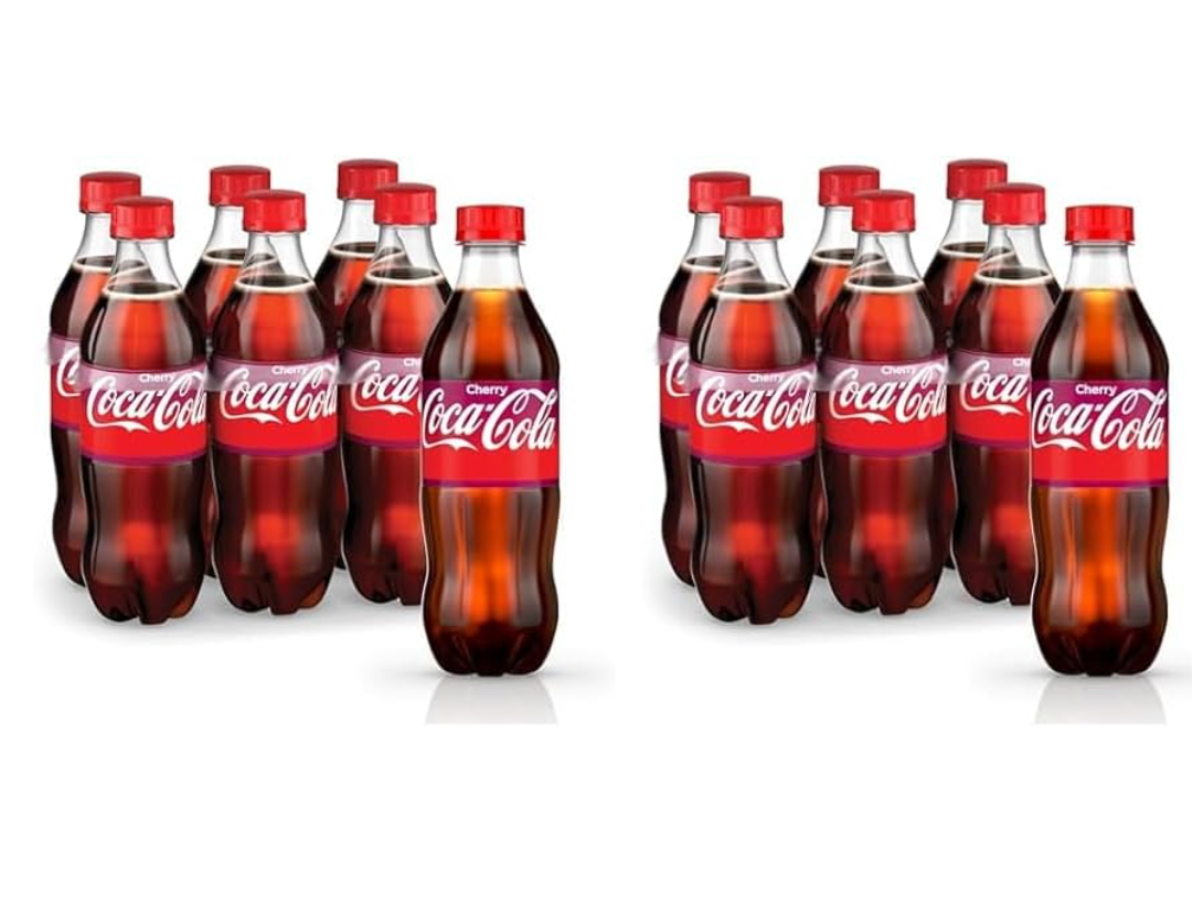 Coca-Cola Cherry Soda Soft Drink, 16.9 fl oz, 12 Pack, Best By: JUN 15 2025