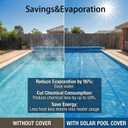 Solar Pool Cover 16mil,15ft for inground Pools and Above Ground Pools,Thickened and Durable, Heated and Insulated,Pool Safety Protection
