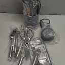 Umite Chef Silicone Kitchen Utensil Set, 34PCS Heat Resistant Kitchen Gadgets and Tools With Grater, Wood Handles for Nonstick Cookware (Dark Gray)