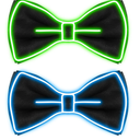 Hercicy Light up Bow Tie for Men LED Neon Bowtie Funny Ties Women Glow in the Dark Party Costume