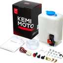 KEMIMOTO Universal Car Windshield Washer Pump Washer Fluid Reservoir Bottle Kit with Pump Jet Button Switch 12V Windshield Tank