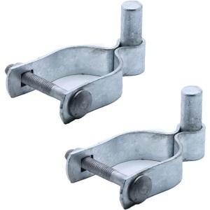 2-3/8" Chain Link Fence Gate Post Hinge - Use for 2-3/8 in. Outside Diameter [2 3/8" OD] Post/Pipe - Galvanized Chain Link Post Gate Hinge - Nut/Bolt Included for Hinge