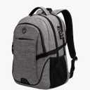 SHRRADOO Anti Theft Laptop Backpack Travel Backpacks with usb Charging Port for Women Men High School College Backpack Computer Bag Fits 17 Inch Laptop,Black