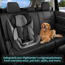 1:1 Custom Fit Seat Covers for Toyota Highlander 2014-2019 8 Seaters,Luxury Waterproof Full Set Seat Cover,Faux Leather Cars Interior Covers Protection-Black