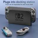 HEYSTOP Switch 2 Case for Nintendo Switch 2, Protective Carrying Case Set with PC Switch 2 Cover and TPU Grip Cover for Switch 2 Joycon, Large Capacity Storage Design for Nintendo Switch 2 Accessories