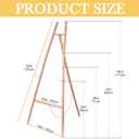 CroBlissful Rose Gold 50" Easel Stand for Wedding Sign 3 Tier Height Metal Display Easel with Adjustable Chain Heavy Duty Floor Display Stand Tripod for Painting Wedding Sign Party Poster