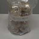 Sea Team Multi-Size Shatterproof Clear Plastic Christmas Tree Ball Ornaments Set, Decorative Hanging Transparent Xmas Baubles with Stuffed Delicate Decorations (25 Counts, Gold)