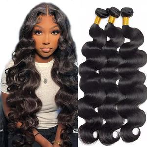 Body Wave Bundles Human Hair 28 30 32 Inch Unprocessed Brazilian Hair Extensions Natural Black Soft And Healthy Body Wave Human Hair Bundles 50 Grams Per Bundle Deals