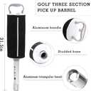HOW TRUE Golf Ball Shag Bag with Aluminum Handle and Frame | Shag Bag for Golf Balls Golf Ball Retriever | Hold up to 70 Balls (Black)