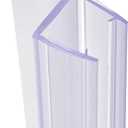 TUCKERTON Lane Glass Door Seal Strip, Soft Shower Door Sweep to Stop Leaks, Shower Silicone Seal Strip (H Type 1/2 (5 Pack))