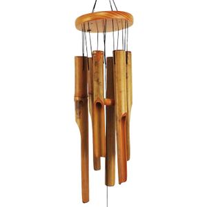 MUMTOP Bamboo Wind Chimes, Outdoor Wooden Wind Chime with Amazing Deep Tone for Garden, Patio, Home or Outdoor Decor