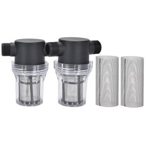 2 Pcs Water Filter, Twist-On Pipe Strainer, Nylon PA66 cover, PC bowl with 40 and 100 Mesh 304 Stainless Screen (3/4’‘ male)