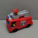 Fisher-Price Little People Toddler Toy Fire Truck Musical Push-Along Vehicle with 2 Figures for Pretend Play Ages 1+ Years