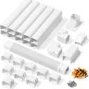 Kalkehay 3" W x 16Ft L Line Set Cover Kit for Ductless Mini Split Air Conditioners, PVC Decorative Cover for Central AC and Heat Pump Systems Tubing Cover