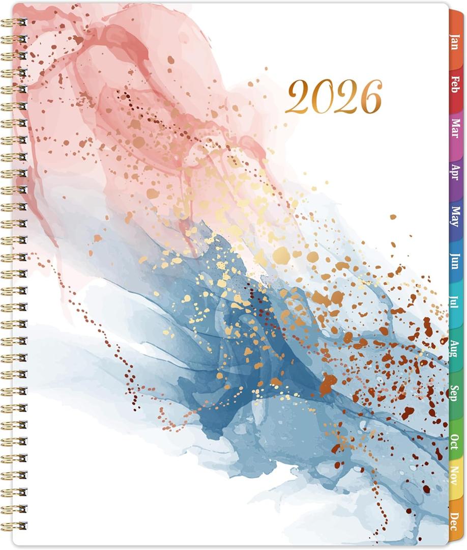 2026 Planner - 2026 Planner Weekly and Monthly from Jan. 2026 to Dec.2026, 8.5" x 11", 2026 Planners with Inner Pocket, Large Daily Block, Colorful Tabs