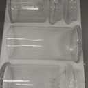 Set of 3 Apothecary Jars Glass, Apothecary Jars with Lids Bathroom, Clear Candy Jar Set, Decorative Jar for Party, Wedding and Home Decor (Height: 11", 8.5", 7.5"; Diameter: 5")