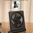 Small Desk Fan,Rechargeable USB Fan Battery Operated,Ultra Quiet, Strong Wind, 3 Speeds Travel Fans
