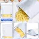 FireKylin 100 Pack Smell Proof Bags 6.3" x 9.4", Resealable Bags with Matte Window, Foil Pouch Stand Up Sealable Bags for PackagingWhite