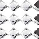 Magnetic Clips 1.77 inch, 12 Pack Heavy Duty Magnetic Clips for Whiteboard Refrigerator Classroom, Large Magnet Metal Clips for Hanging