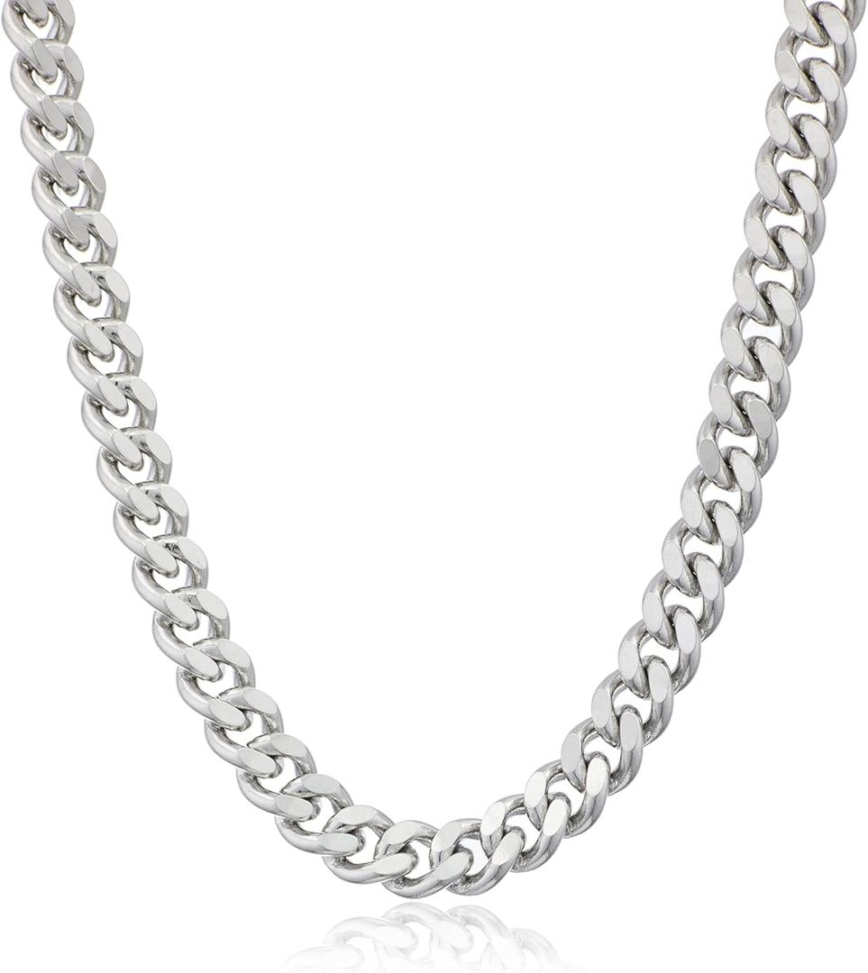 Amazon Essentials Stainless Steel 8MM Cuban Chain 20mm