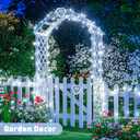 JMEXSUSS 2 Pack Solar String Lights Outdoor Waterproof, Each 33FT 100 LED Solar Fairy Lights Outdoor, 8 Modes White Christmas Light for Outside Yard Tree Patio Garden Wedding Christmas Decorations White