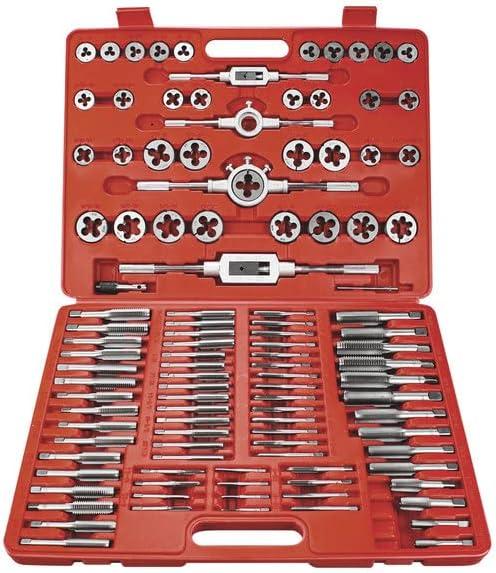 110 Piece Tap and Die SetSAE&METRICThreading Tool Set With Storage Case | Metric Tap and Die Set | Rethreading Kit | Tap Set | Tap and Die Kit