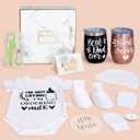10Pcs Gender Reveal Gift, Baby Shower Gift Basket for New Parents to Be & First Time Expecting Parent Mom and Dad. Newborn Essentials Box, Pregnancy Announcement Gift Ideas