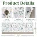 JINCHAN Linen Double Layer Valance Curtain for Windows Farmhouse Floral Light-reducing Kitchen Living Room Bedroom Bathroom 18 Inch Rod Pocket 1 Panel Green on White