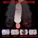 Scary Halloween Decorations,Halloween Decoration Outdoor Cocoon Corpse,Hanging Corpse Decorations Animatronics,Outdoor Sound Effects Dead Body Prop Indoor,Scream Lighted Eyes Prop Yard Tree (White)