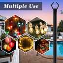 2 Pack String Light Poles,10 Ft Light Poles for Outside String Lights,Outdoor Lights Pole with Fork,Metal Poles Stand for Patio Deck Backyard