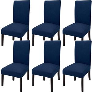 GoodtoU Chair Covers for Dining Room 6 Pack, Stretch Parson/Dining Chair Slipcover Removable Washable Chair Protector for Home/Restaurant/Banquet, Forros para Sillas de Comedor(Navy Blue, Set of 6)